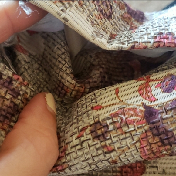 Miss 'De Floral Pea Coat. Trench Coat. Purple Floral. Size Medium. - Picture 9 of 12